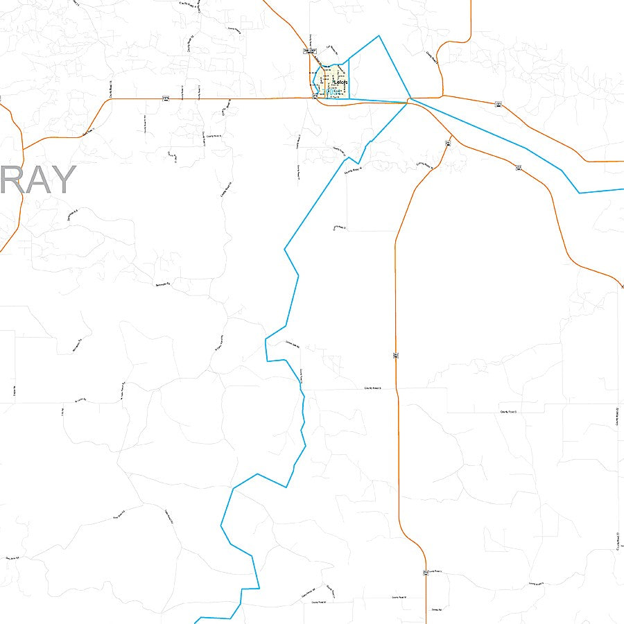 Gray County, TX Premium Style Wall Map