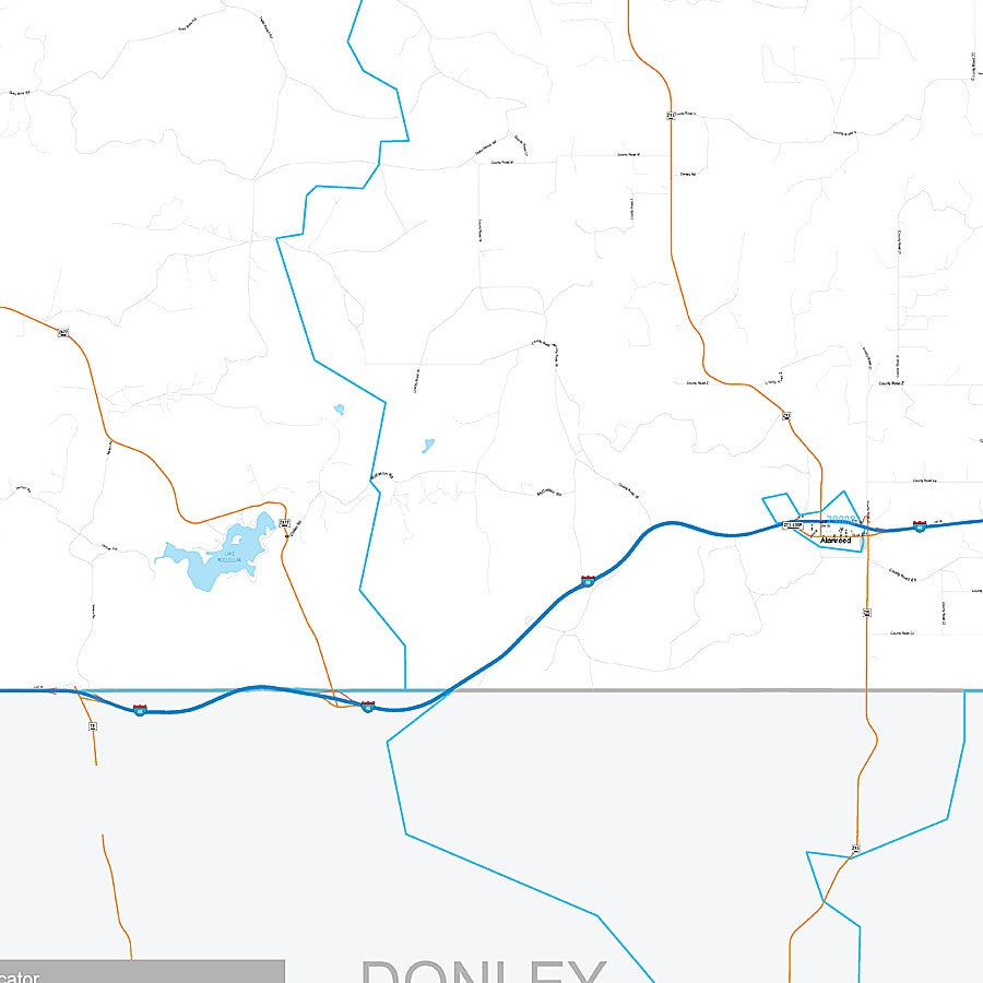 Gray County, TX Premium Style Wall Map