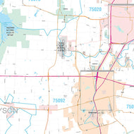 Grayson County, TX Premium Style Wall Map