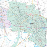 Gregg County, TX Premium Style Wall Map