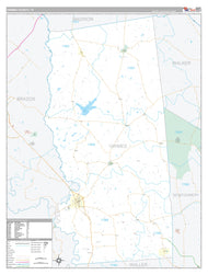 Grimes County, TX Premium Style Wall Map