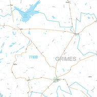 Grimes County, TX Premium Style Wall Map