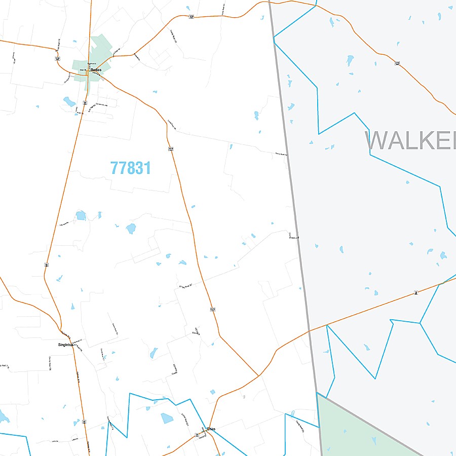 Grimes County, TX Premium Style Wall Map