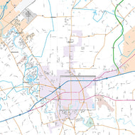 Guadalupe County, TX Premium Style Wall Map