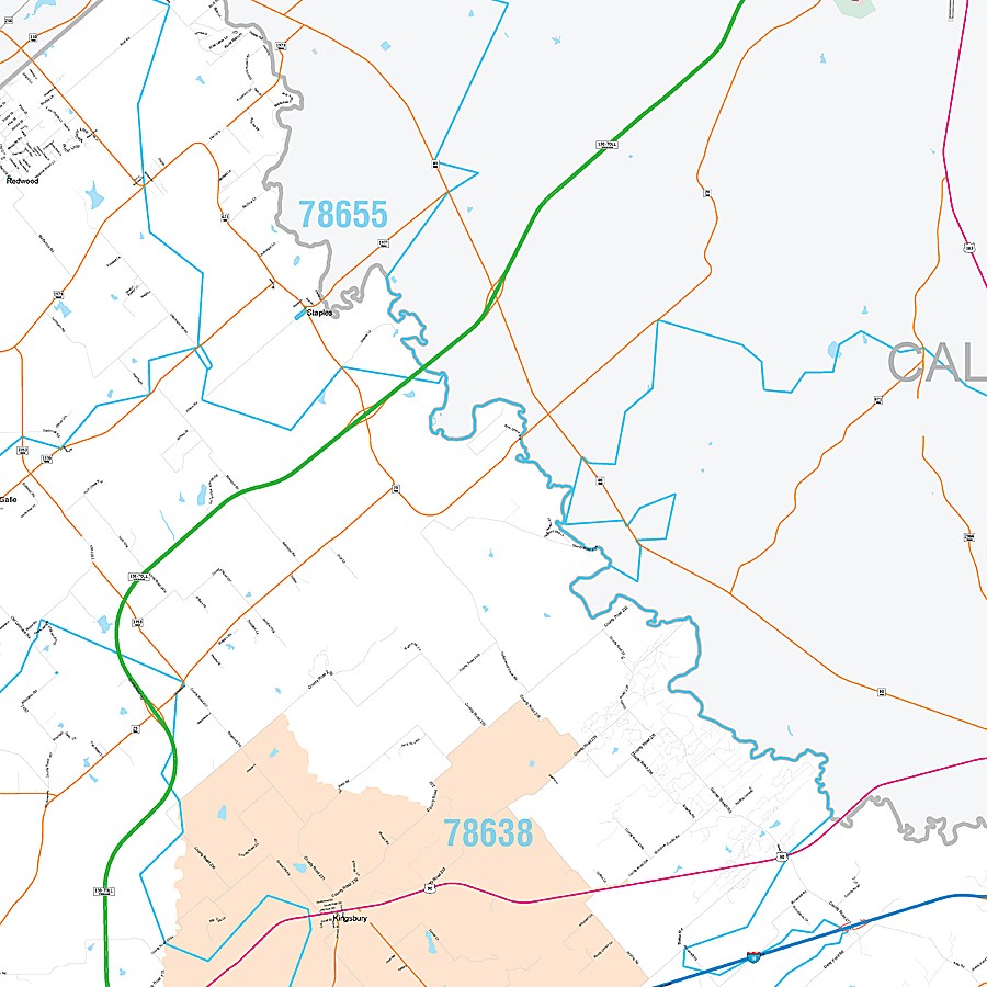 Guadalupe County, TX Premium Style Wall Map