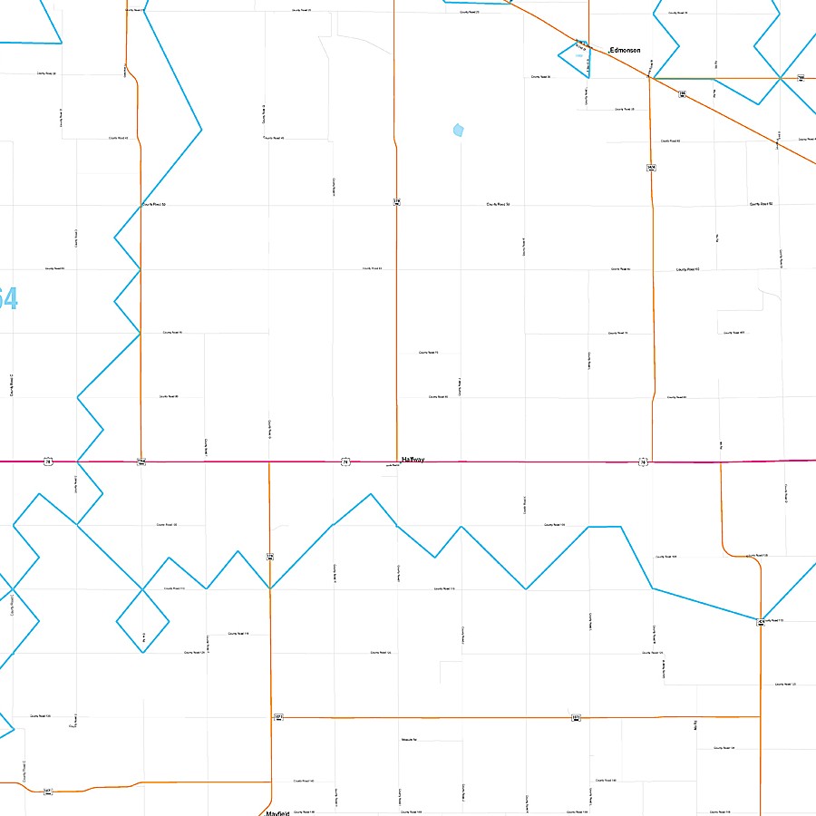 Hale County, TX Premium Style Wall Map