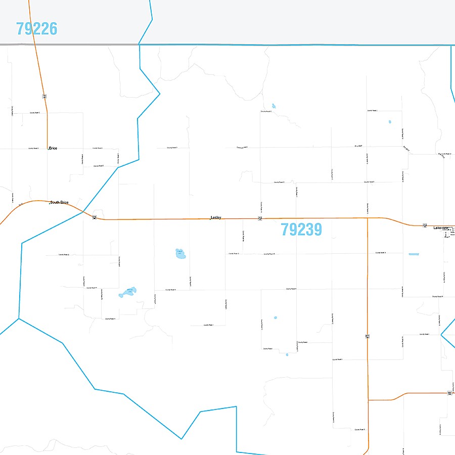 Hall County, TX Premium Style Wall Map