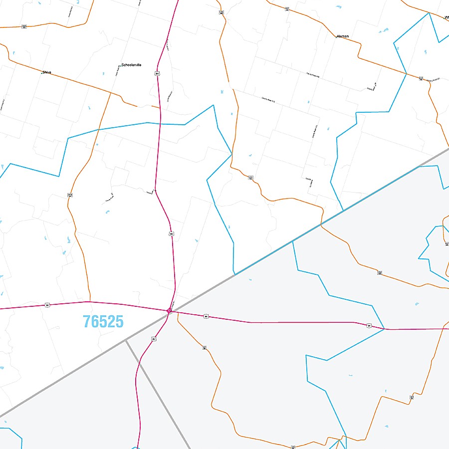 Hamilton County, TX Premium Style Wall Map