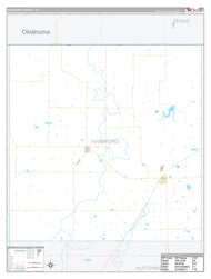 Hansford County, TX Premium Style Wall Map