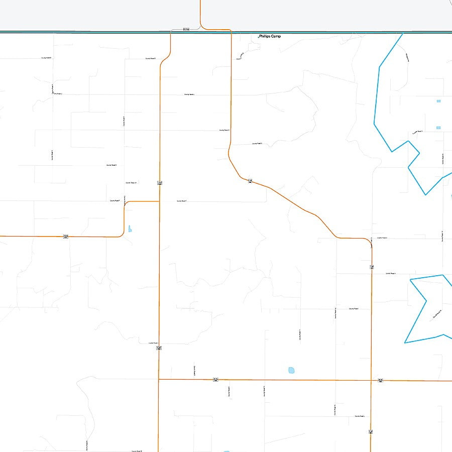 Hansford County, TX Premium Style Wall Map