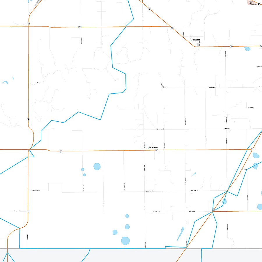 Hansford County, TX Premium Style Wall Map