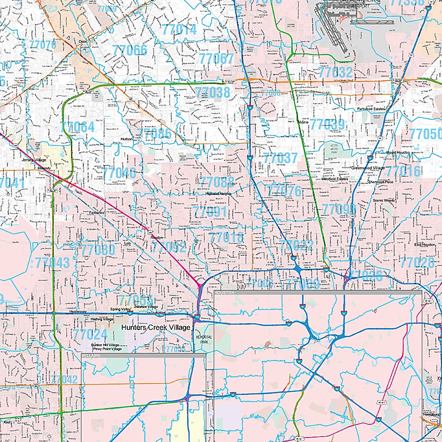 Harris County, TX Premium Style Wall Map