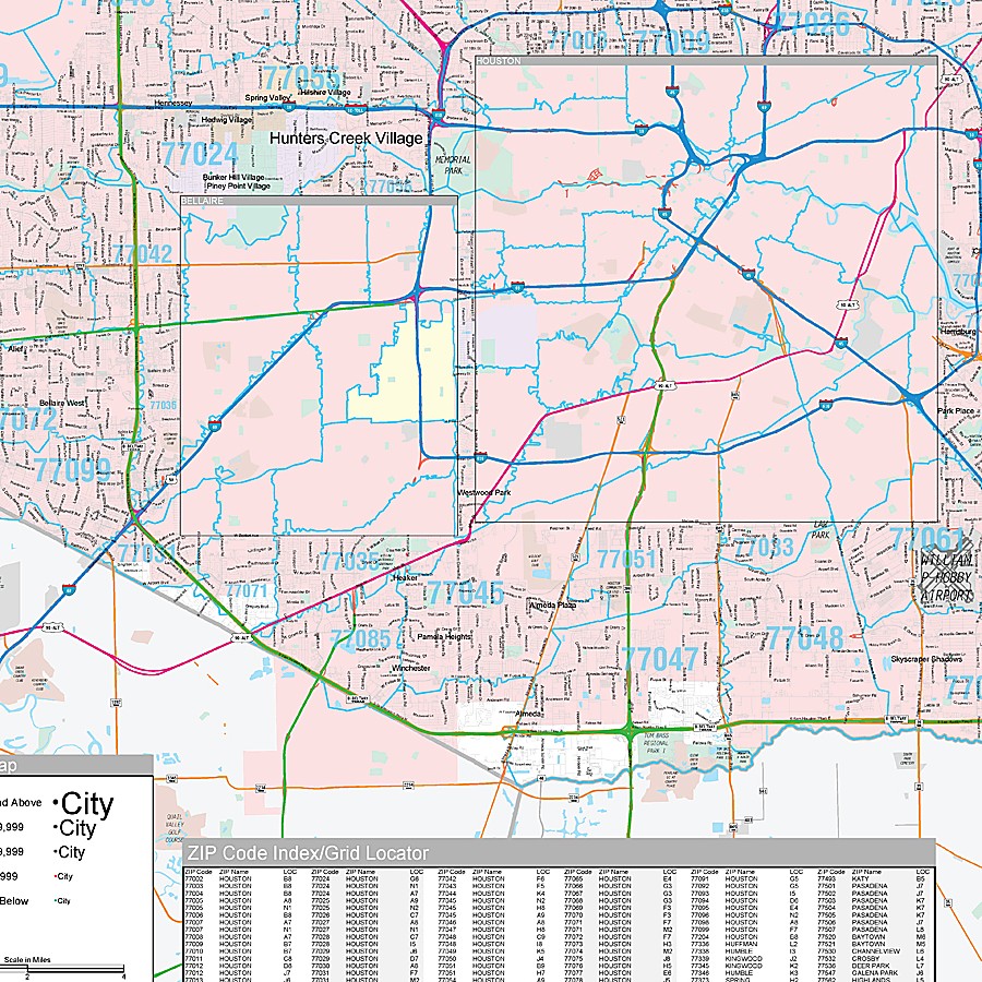 Harris County, TX Premium Style Wall Map