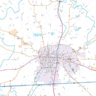 Harrison County, TX Premium Style Wall Map
