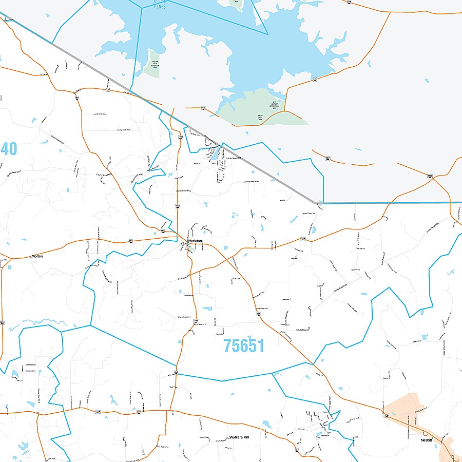 Harrison County, TX Premium Style Wall Map