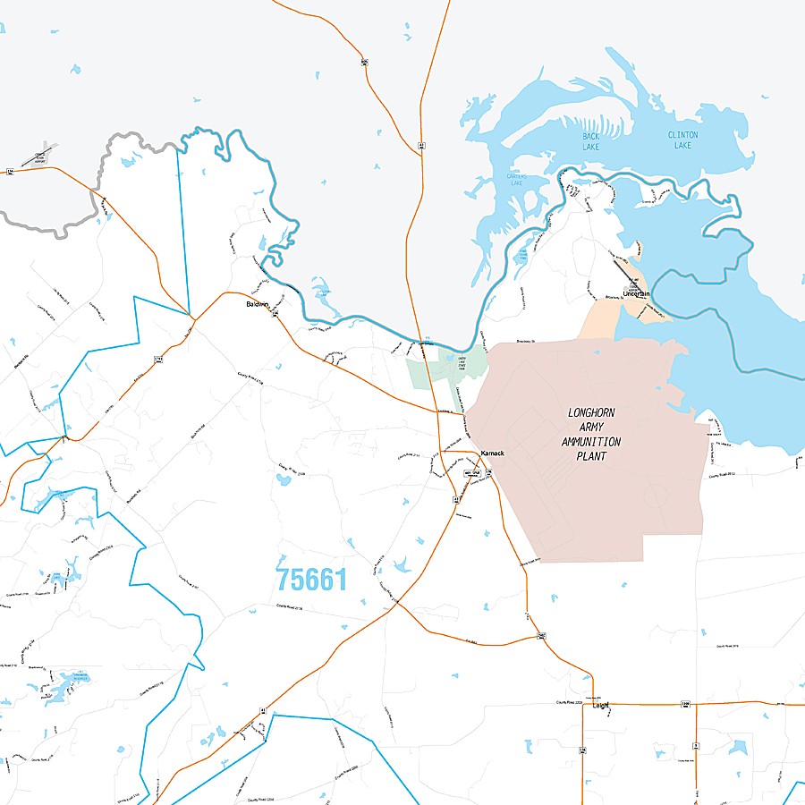 Harrison County, TX Premium Style Wall Map