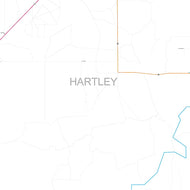 Hartley County, TX Premium Style Wall Map
