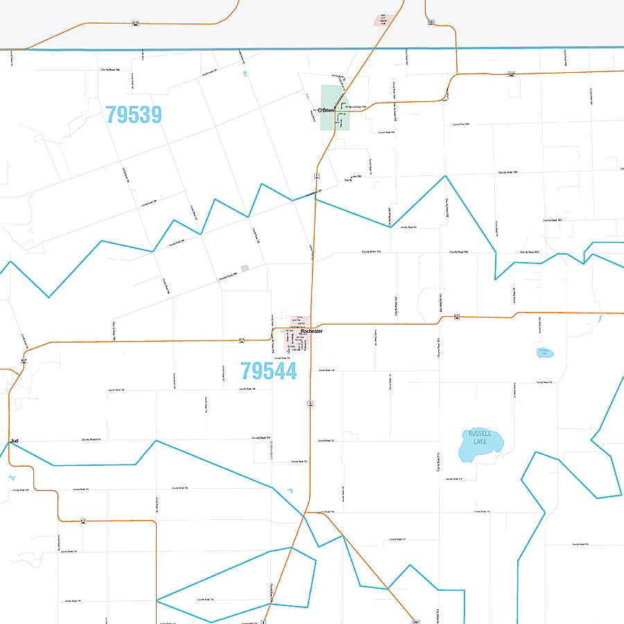 Haskell County, TX Premium Style Wall Map