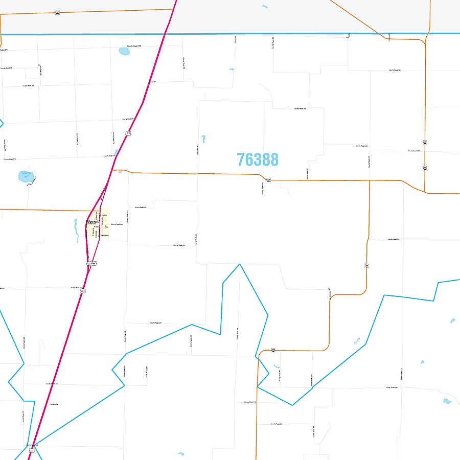 Haskell County, TX Premium Style Wall Map