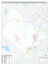 Hays County, TX Premium Style Wall Map