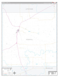 Hemphill County, TX Premium Style Wall Map
