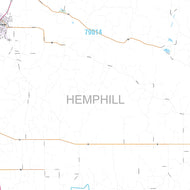 Hemphill County, TX Premium Style Wall Map