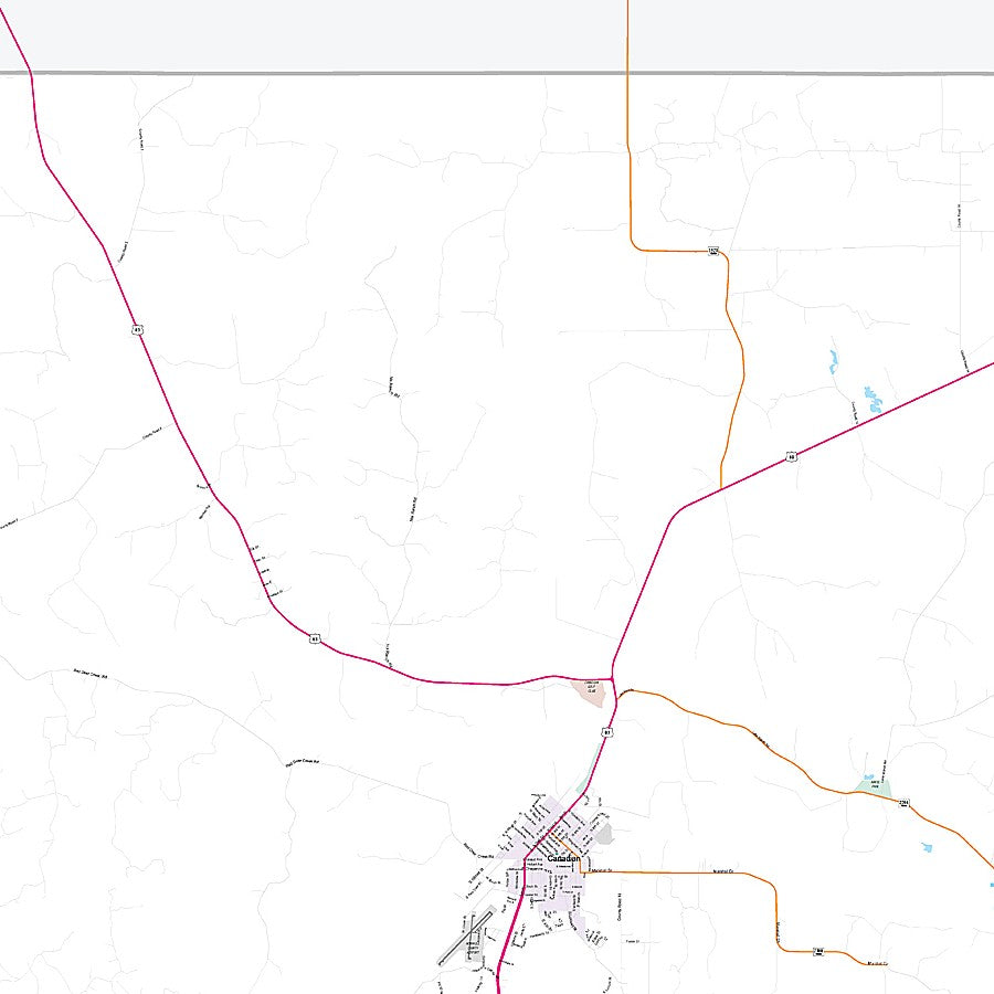 Hemphill County, TX Premium Style Wall Map