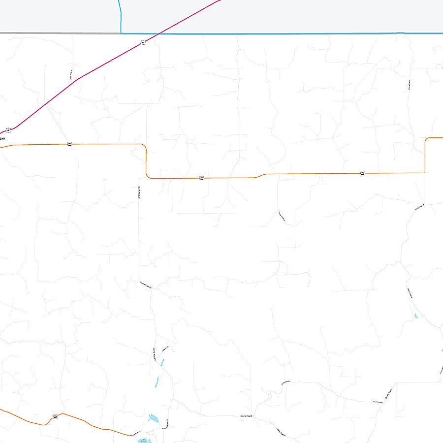 Hemphill County, TX Premium Style Wall Map