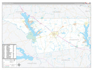 Henderson County, TX Premium Style Wall Map