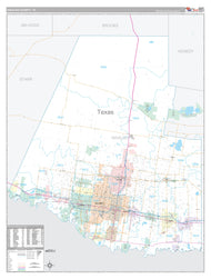 Hidalgo County, TX Premium Style Wall Map