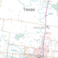 Hidalgo County, TX Premium Style Wall Map