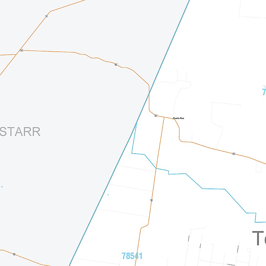 Hidalgo County, TX Premium Style Wall Map