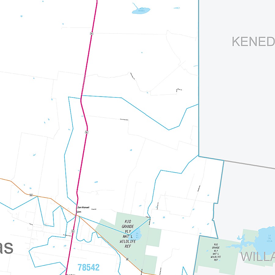 Hidalgo County, TX Premium Style Wall Map