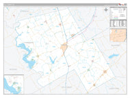 Hill County, TX Premium Style Wall Map