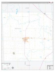 Hockley County, TX Premium Style Wall Map