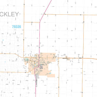 Hockley County, TX Premium Style Wall Map