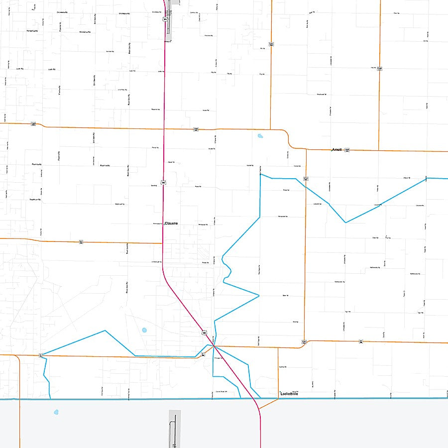 Hockley County, TX Premium Style Wall Map