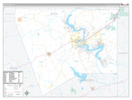Hood County, TX Premium Style Wall Map