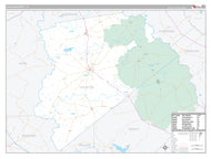Houston County, TX Premium Style Wall Map