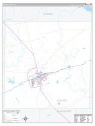 Howard County, TX Premium Style Wall Map