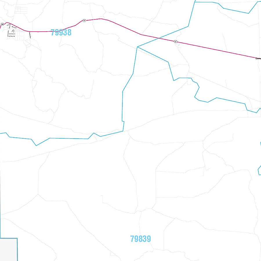 Hudspeth County, TX Premium Style Wall Map
