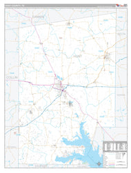 Hunt County, TX Premium Style Wall Map