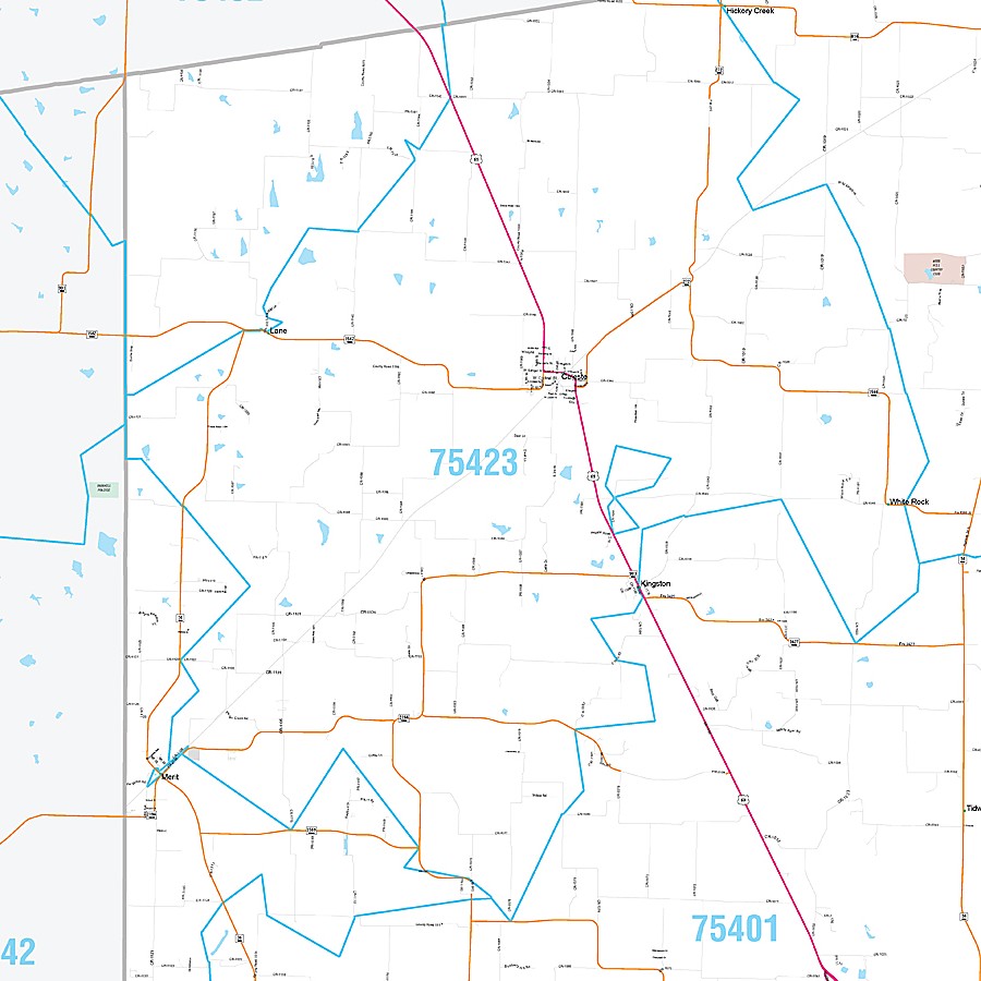 Hunt County, TX Premium Style Wall Map