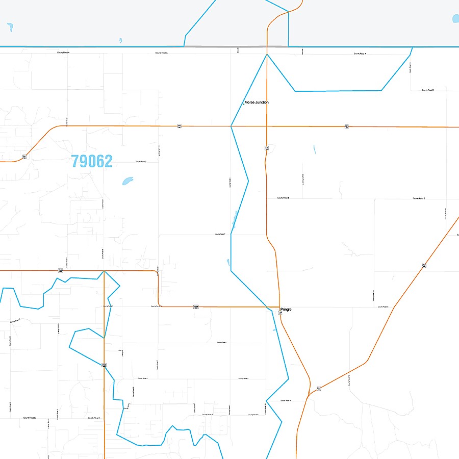 Hutchinson County, TX Premium Style Wall Map