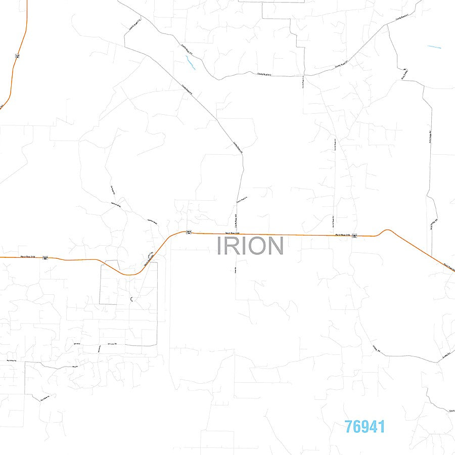 Irion County, TX Premium Style Wall Map