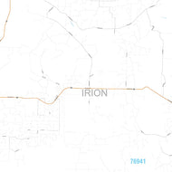 Irion County, TX Premium Style Wall Map