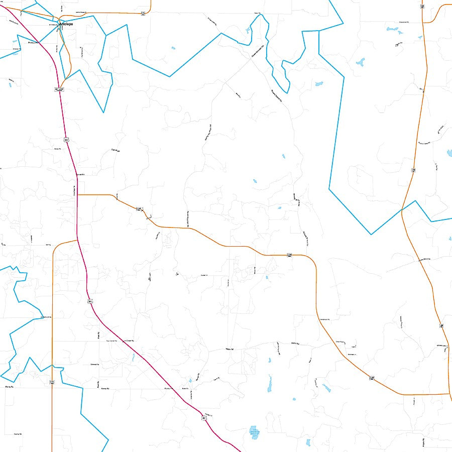 Jack County, TX Premium Style Wall Map