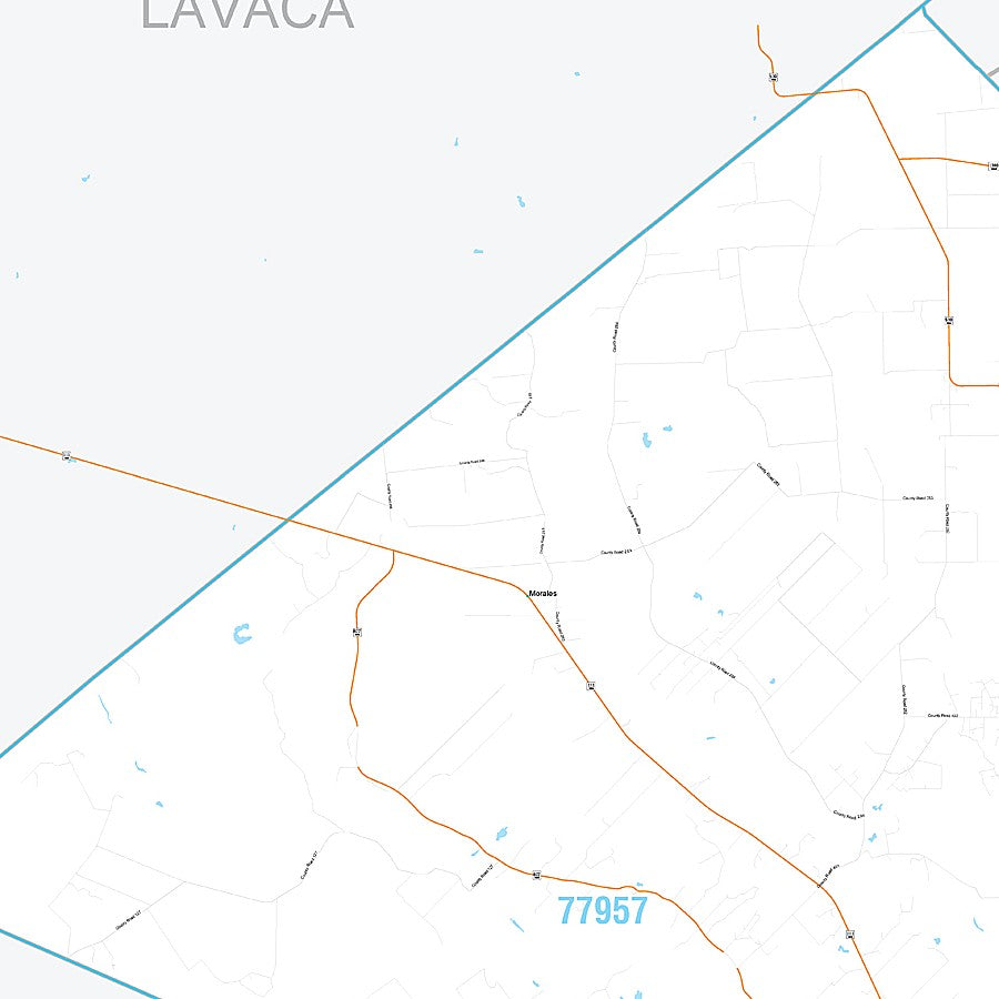 Jackson County, TX Premium Style Wall Map