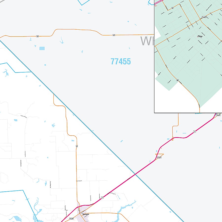 Jackson County, TX Premium Style Wall Map
