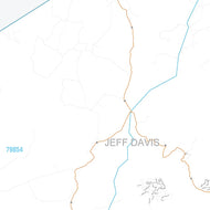 Jeff Davis County, TX Premium Style Wall Map